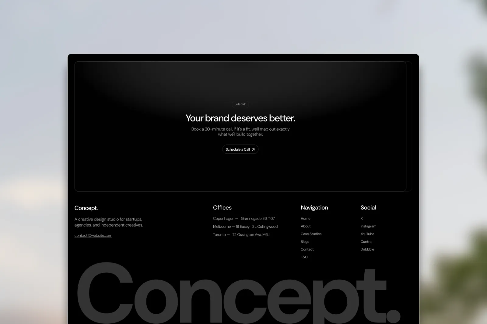 Concept Studio footer